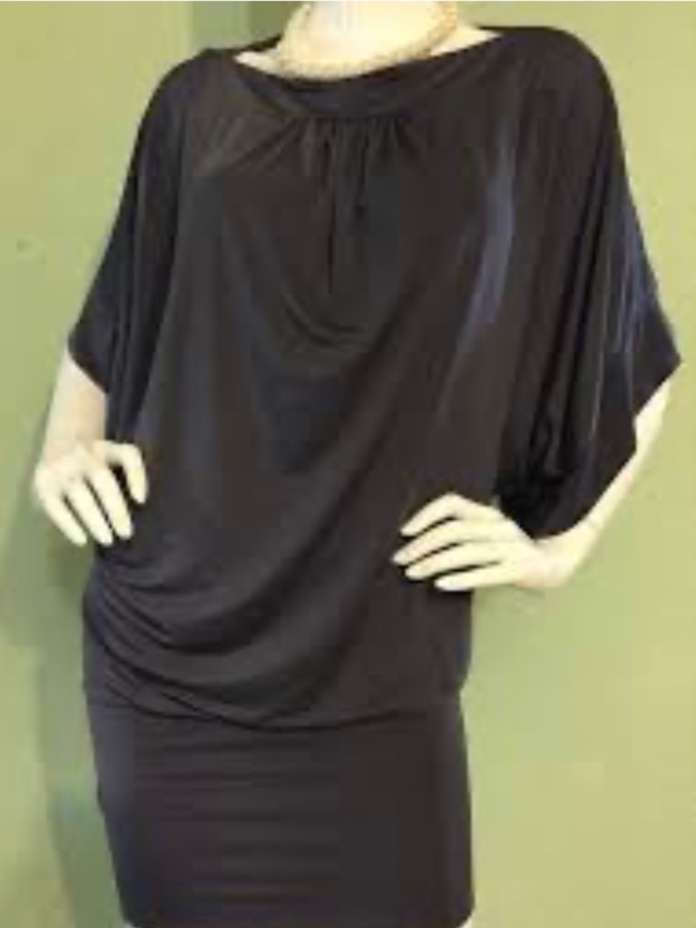 Venus Y2K  GREY draped dress/tunic top SMALL